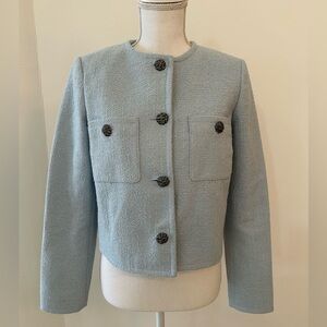 Christian Lacroix Light Blue Textured Blazer